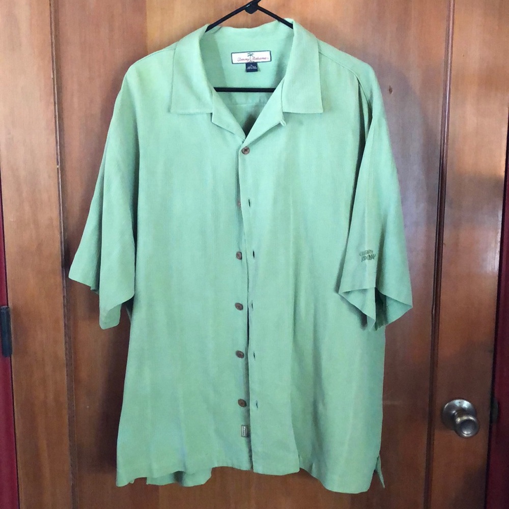 Tommy Bahama XL S/S Silk Sage Green button up